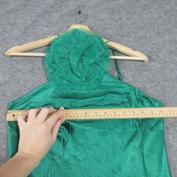 J.Crew Slip Maxi Dress Luster Crepe Elegant Collection 4 Festive Satin Green 280 - Picture 11 of 14